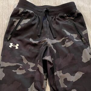 Under Armour Kids Camo Sweatpants - Black and Gray